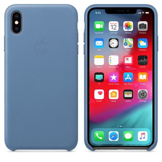 Чохол Apple Leather Case Cornflower (MVFX2) для iPhone XS Max