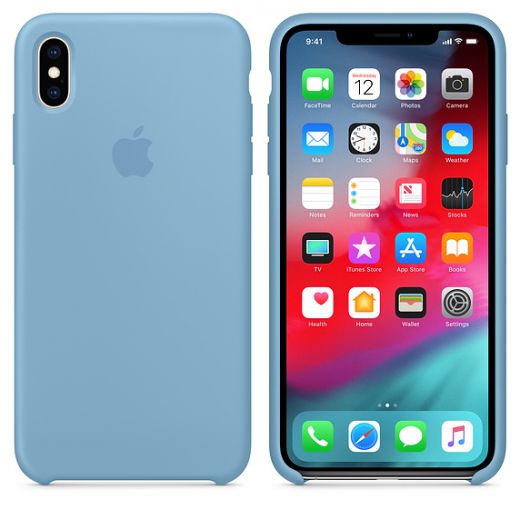 Чехол Apple Silicone Case Cornflower (MW952) для iPhone XS Max