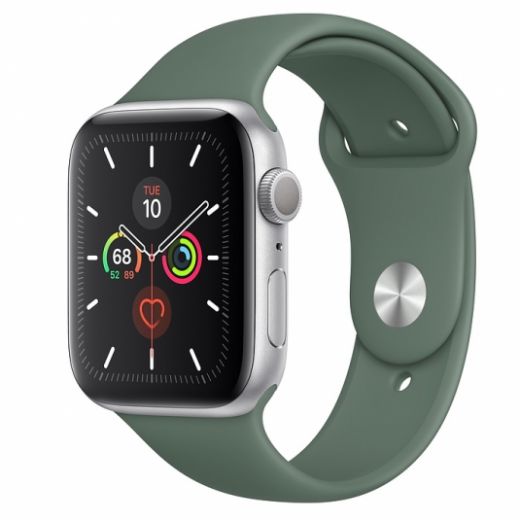 Оригінальний силіконовий ремінець Apple Sport Band Pine Green для Apple Watch 45mm | 44mm | 42mm (MWUV2)