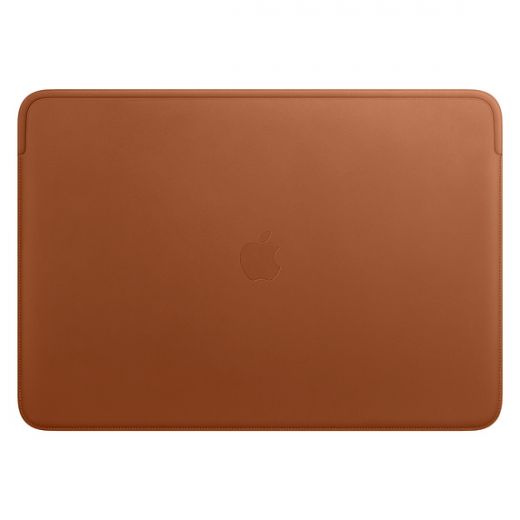 Оригинальный кожаный чехол Apple Leather Sleeve Saddle Brown (MWV92) для MacBook Pro 16" | Air 15.3" M2 | M3 (2023 | 2024)