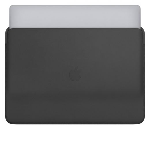 Оригинальный кожаный чехол Apple Leather Sleeve Black (MWVA2) для MacBook Pro 16" | Air 15.3" M2 | M3 (2023 | 2024)