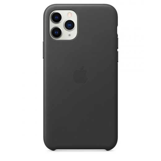 Чехол Apple Leather Case Black (MWYE2) для iPhone 11 Pro