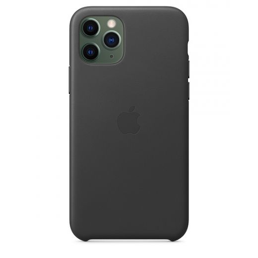 Чехол Apple Leather Case Black (MWYE2) для iPhone 11 Pro