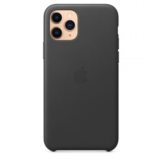 Чехол Apple Leather Case Black (MWYE2) для iPhone 11 Pro