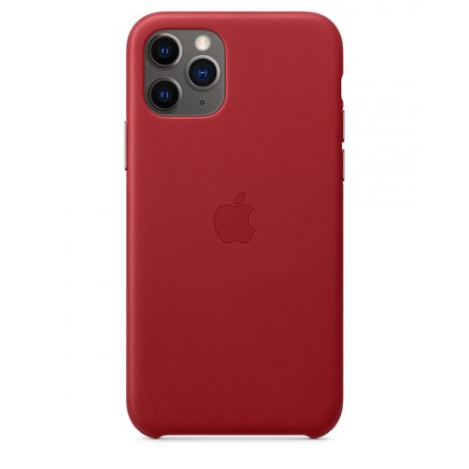 Чехол Apple Leather Case (PRODUCT)Red (MWYF2) для iPhone 11 Pro