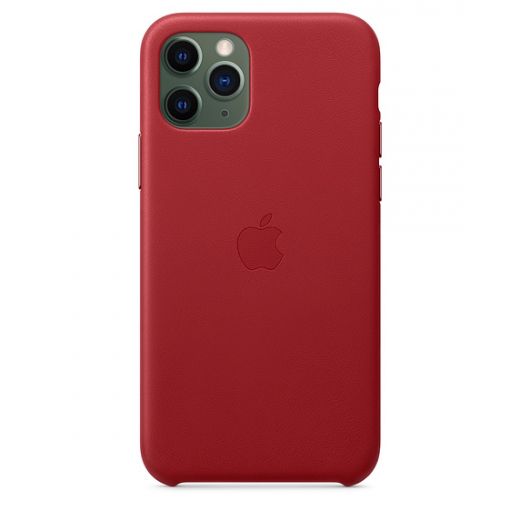 Чехол Apple Leather Case (PRODUCT)Red (MWYF2) для iPhone 11 Pro