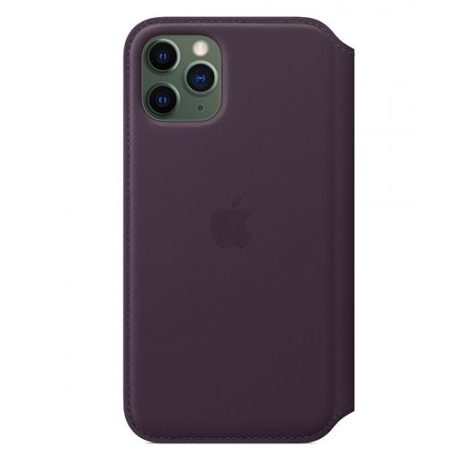 Чохол Apple Leather Folio Case Aubergine (MX072) для iPhone 11 Pro