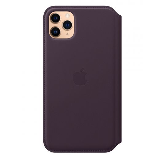 Чехол Apple Leather Folio Case Aubergine (MX092) для iPhone 11 Pro Max