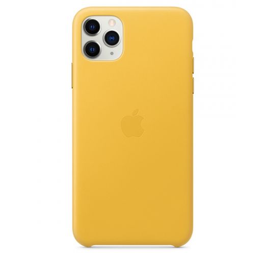 Чехол Apple Leather Case Meyer Lemon (MX0A2) для iPhone 11 Pro Max