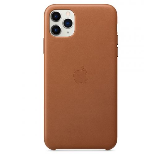 Чехол Apple Leather Case Saddle Brown (MX0D2) для iPhone 11 Pro Max