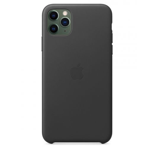 Чехол Apple Leather Case Black (MX0E2) для iPhone 11 Pro Max