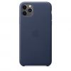 Чехол Apple Leather Case Midnight Blue (MX0G2) для iPhone 11 Pro Max