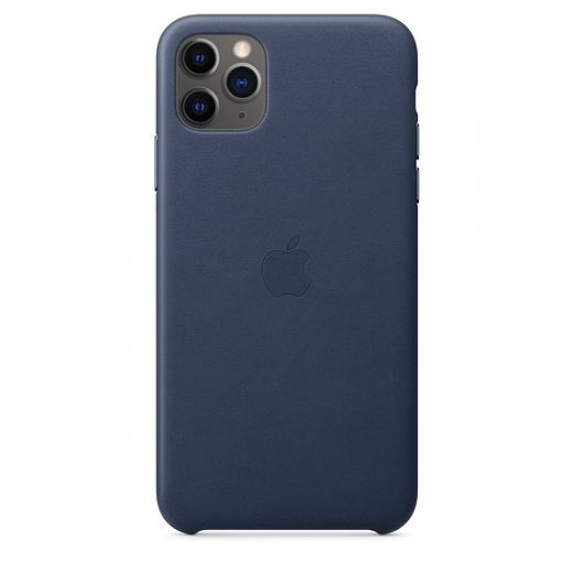 Чехол Apple Leather Case Midnight Blue (MX0G2) для iPhone 11 Pro Max