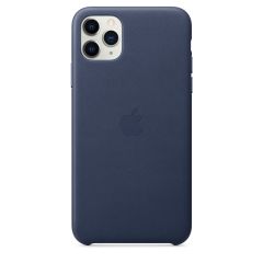 Чехол Apple Leather Case Midnight Blue (MX0G2) для iPhone 11 Pro Max