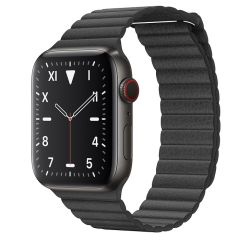 Ремінець Apple Leather Loop Black 42/44mm (MXAC2)