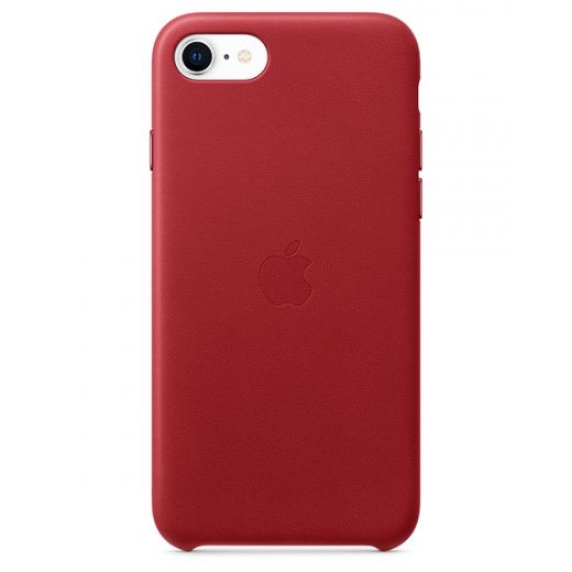 Чехол Apple Leather Case Red (PRODUCT) (MXYL2) для iPhone SE (2020)