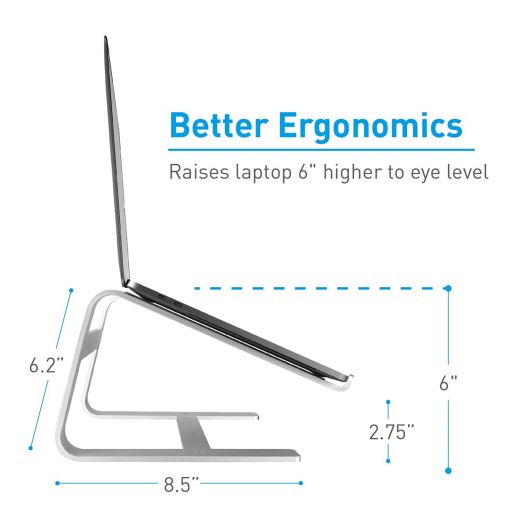 Подставка Macally Aluminum Eye-Level Laptop Stand Silver для MacBook