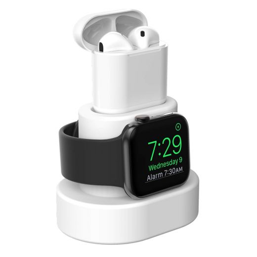 Док-станция Moretek Charging Stand Holder White для Apple Watch/AirPods