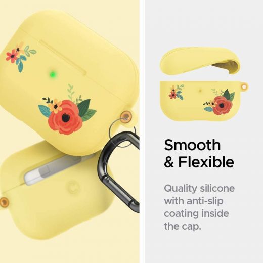 Чохол Ciel by Spigen Silicone Slim Cover Orange Floral для AirPods Pro