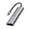 Адаптер Wiwu Alpha 532ST 5in1 USB3.0*3+SD+TF Gray