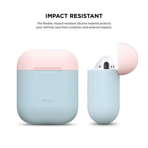 Чехол Elago Silicone Duo Case Pastel Blue/Pink/White (EAPDO-PBL-PKWH) для Airpods