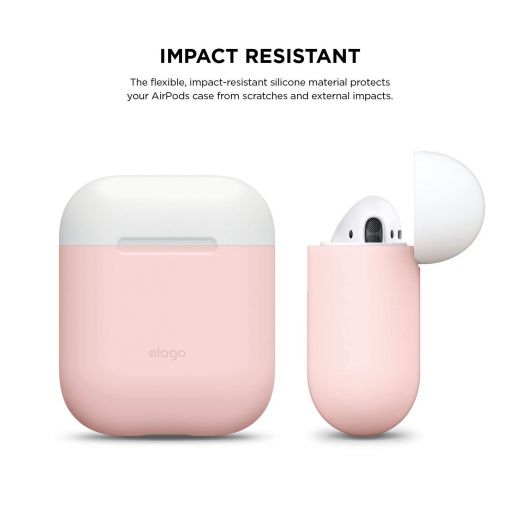 Чехол Elago Silicone Duo Case Pink/White/Pastel Blue (EAPDO-PK-WHPBL) для Airpods