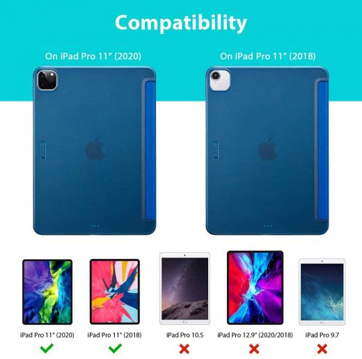 Чохол ESR Rebound Slim Smart Case Navy Blue для iPad Pro 11" (2020/2018)