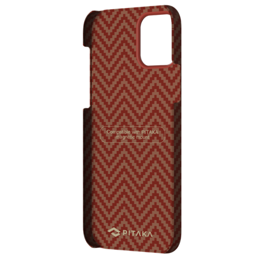 Чехол Pitaka MagEZ Red | Orange (Herringbone) для iPhone 12 Pro