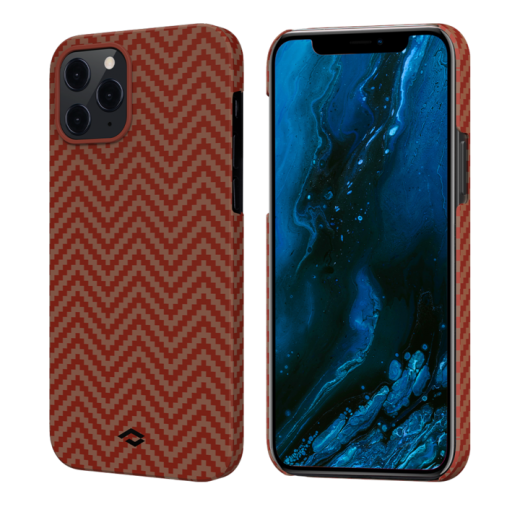 Чехол Pitaka MagEZ Red | Orange (Herringbone) для iPhone 12 Pro