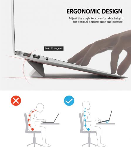 Підставка Ringke Laptop Stand Gray для MacBook