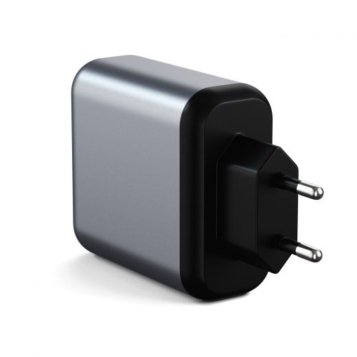 Швидка зарядка Satechi 30W Dual-Port Wall Charger Space Gray (ST-MCCAM-EU)
