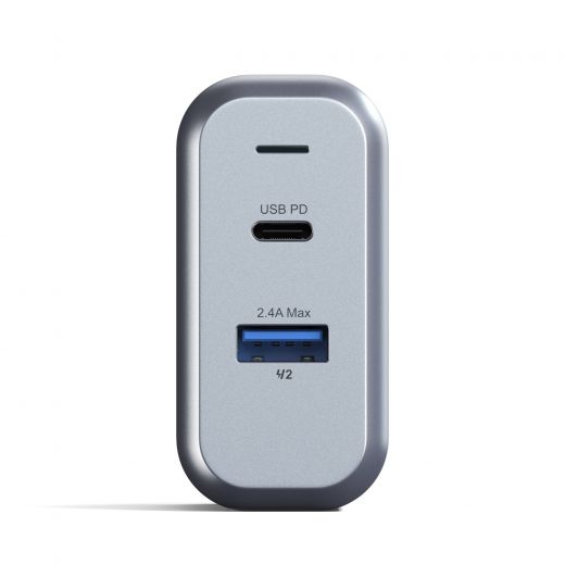 Швидка зарядка Satechi 30W Dual-Port Wall Charger Space Gray (ST-MCCAM-EU)