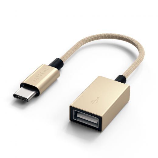 Адаптер Satechi Type-C to Type-A Cabled Adapter Gold (ST-TCCAG)