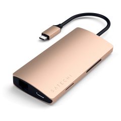 Адаптер Satechi Type-C Multi-Port Adapter 4K with Ethernet V2 Gold (ST-TCMA2G)
