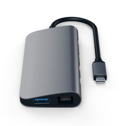 Адаптер Satechi Aluminum Type-C Multimedia Adapter Space Gray (ST-TCMM8PAM)