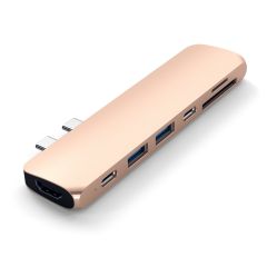 Адаптер Satechi Aluminum Type-C Pro Hub Adapter Gold (ST-CMBPG)