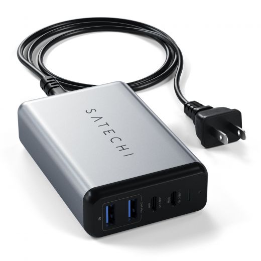 Быстрая зарядка Satechi 75W Dual Type-C PD Travel Charger (ST-MC2TCAM)