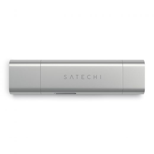 Адаптер Satechi Aluminum Type-C USB 3.0 and Micro/SD Silver (ST-TCCRAS)