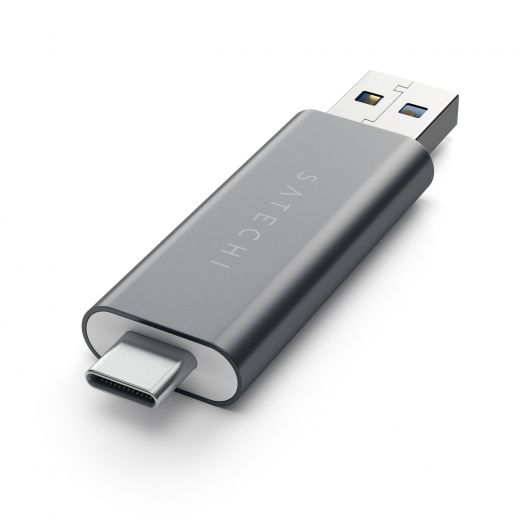 Адаптер Satechi Aluminum Type-C USB 3.0 and Micro/SD Space Gray (ST-TCCRAM)