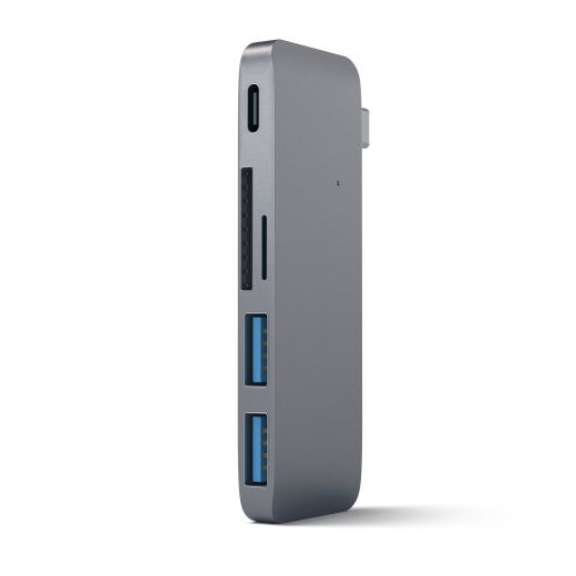 Адаптер Satechi Type-C USB 3.0 Passthrough Hub Space Gray (ST-TCUPM)