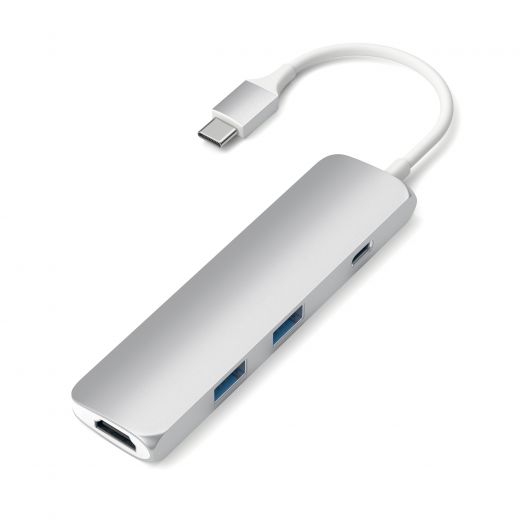 Адаптер Satechi Slim Aluminum Type-C Multi-Port Silver (ST-CMAS)