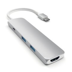Адаптер Satechi Slim Aluminum Type-C Multi-Port Silver (ST-CMAS)