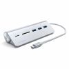 Адаптер Satechi TYPE-C Aluminum USB Hub & Card Reader Silver (ST-TCHCRS)