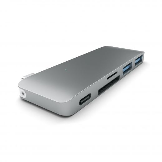 Адаптер Satechi Type-C USB 3.0 Passthrough Hub Space Gray (ST-TCUPM)