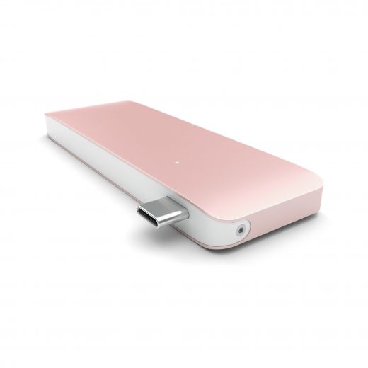 Адаптер Satechi Type-C USB 3.0 Passthrough Hub Rose Gold (ST-TCUPR)