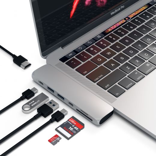 Адаптер Satechi Aluminum Type-C Pro Hub Adapter Silver (ST-CMBPS)