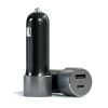 Автомобільна зарядка Satechi USB Car Charger with Type-C Space Gray (ST-TCUCCM)