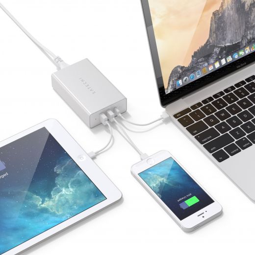 Быстрая зарядка Satechi USB-C 40W Travel Charger Silver (ST-ACCAS)