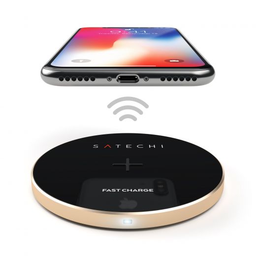 Беспроводная зарядка Satechi Wireless Charging Pad Gold (ST-WCPG)