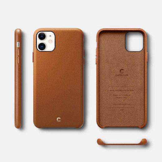 Чехол Ciel by Cyrill Basic Leather Collection Saddle Brown для iPhone 11